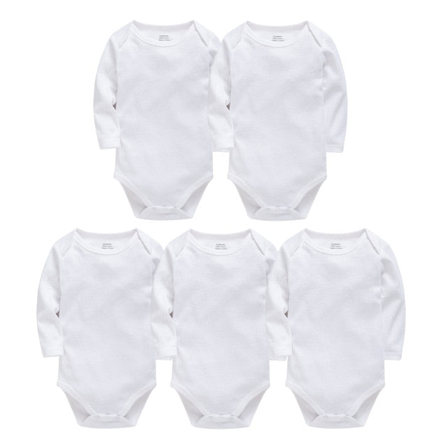 Baby Bodysuits Cotton Newborn Blank Long Sleeve 0-24 Months Boy White Body Bebes Blanco Roupa Menina Baby Girl Clothing Solid