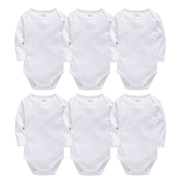 Baby Bodysuits Cotton Newborn Blank Long Sleeve 0-24 Months Boy White Body Bebes Blanco Roupa Menina Baby Girl Clothing Solid