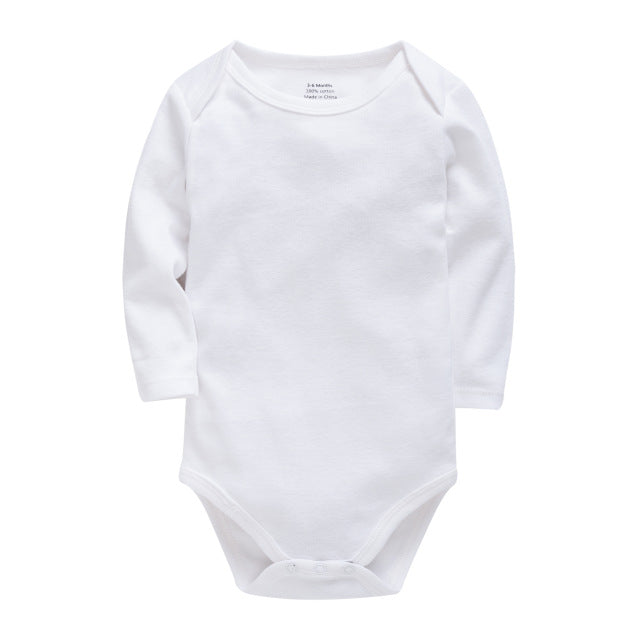 Baby Bodysuits Cotton Newborn Blank Long Sleeve 0-24 Months Boy White Body Bebes Blanco Roupa Menina Baby Girl Clothing Solid