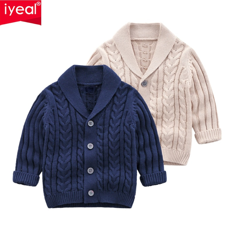 IYEAL Boys Cardigan Sweater 2019 New Fashion Children Coat Casual Spring Baby School Kids Sweater Infant Clothes Outerwear 0-24M