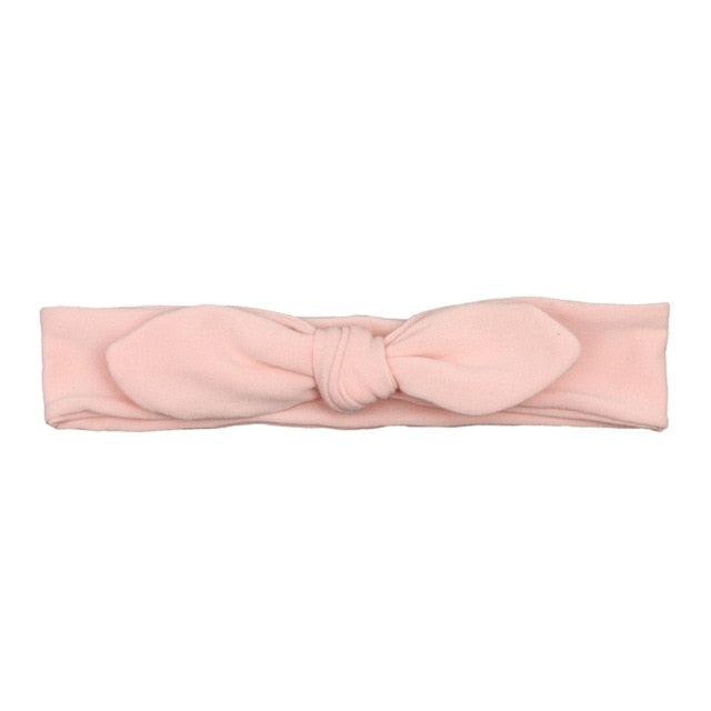 Newborn Headband Cotton Solid Bow For Girl Rabbit Ear Hairbands Turban Knot Headband Kids Accessoire Faixa Cabelo Para Bebe