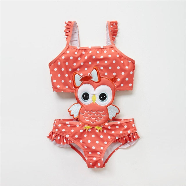 2019 Kavkas Girls Swimwear Cute Kids Swimsuit Infant 12M-8T Kid Baby Girls Bikini Ruffles Swimsuits One Pieces Bath Swimwear