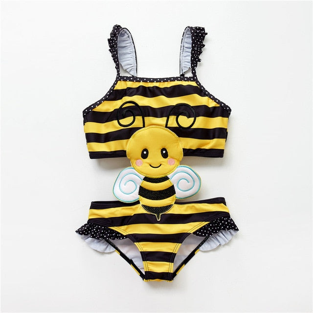 2019 Kavkas Girls Swimwear Cute Kids Swimsuit Infant 12M-8T Kid Baby Girls Bikini Ruffles Swimsuits One Pieces Bath Swimwear