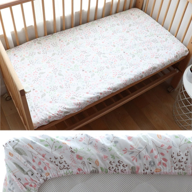 Baby Fitted Sheet For Newborns Cotton Soft Crib Bed Sheet For Children Mattress Cover Protector 130x70cm Allow Custom Make