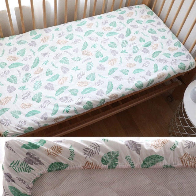 Baby Fitted Sheet For Newborns Cotton Soft Crib Bed Sheet For Children Mattress Cover Protector 130x70cm Allow Custom Make