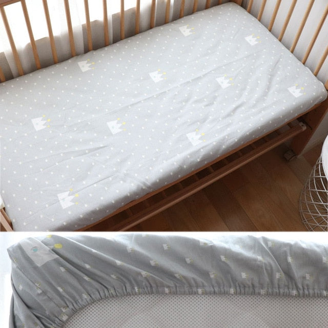 Baby Fitted Sheet For Newborns Cotton Soft Crib Bed Sheet For Children Mattress Cover Protector 130x70cm Allow Custom Make