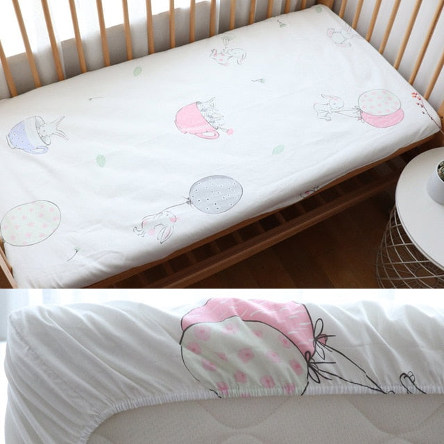 Baby Fitted Sheet For Newborns Cotton Soft Crib Bed Sheet For Children Mattress Cover Protector 130x70cm Allow Custom Make