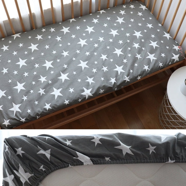 Baby Fitted Sheet For Newborns Cotton Soft Crib Bed Sheet For Children Mattress Cover Protector 130x70cm Allow Custom Make