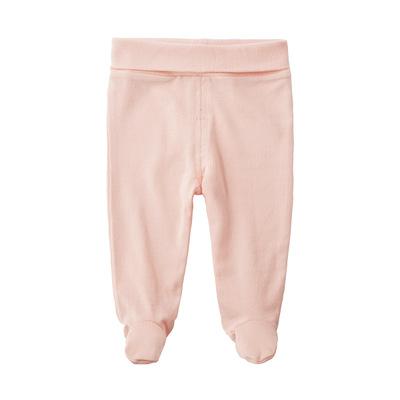 Newborn Unisex Baby Pants 0-3-6M Baby Cotton High Waist Trousers Infant Baby Boys Girls Bag Foot Pants Even Socks Baby Leggings