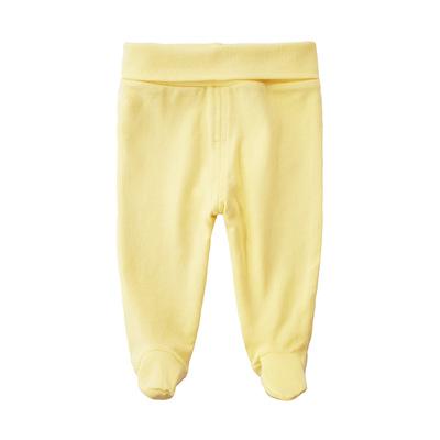 Newborn Unisex Baby Pants 0-3-6M Baby Cotton High Waist Trousers Infant Baby Boys Girls Bag Foot Pants Even Socks Baby Leggings