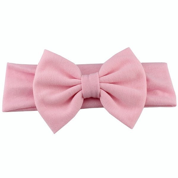 2019 New Cotton Elastic Newborn Baby Girls Solid Color Headband Bowknot Hair Band Children Infant Headband bandeau bebe