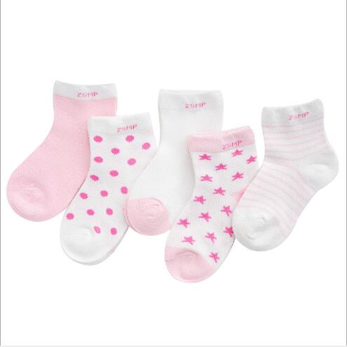 0-3 Year 5 Pairs Pack wholesale baby socks children's summer mesh socks ultra-thin breathable stars moon boys girls kids socks