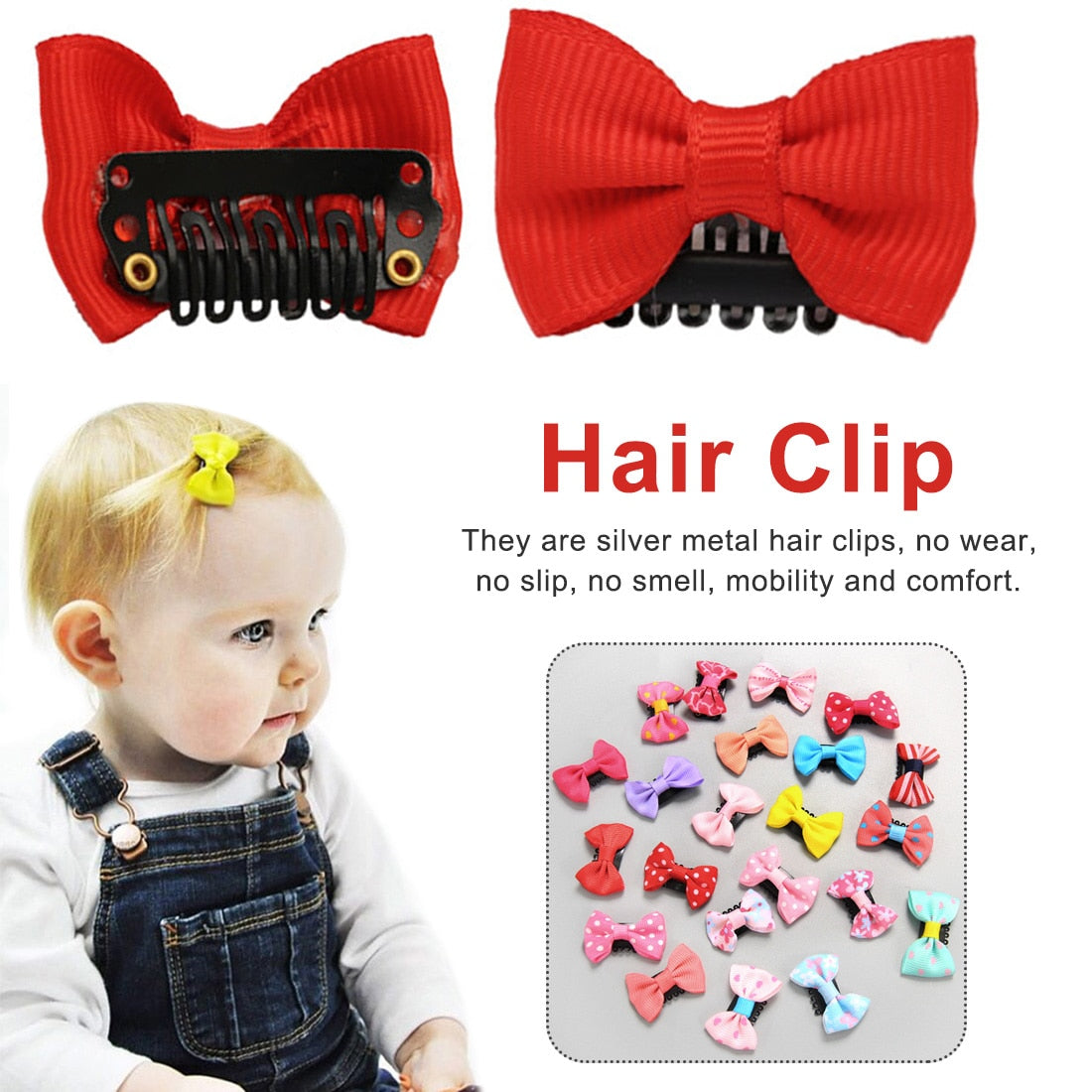 10 pieces / pack newborn baby girl scarce hairstyle bow hair clip cute BB clip children hair accessories children mini hair clip