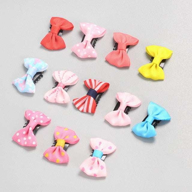 10 pieces / pack newborn baby girl scarce hairstyle bow hair clip cute BB clip children hair accessories children mini hair clip