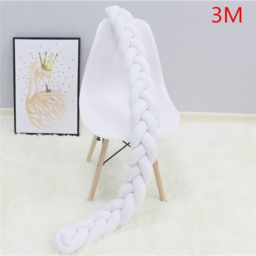 1M/2M/3M Baby Bumper Bed Braid Knot Pillow Cushion Bumper for Infant Bebe Crib Protector Cot Bumper Room Decor