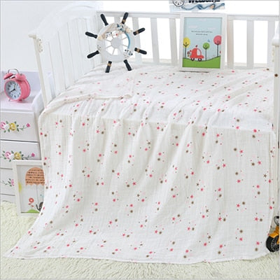 1Pc Muslin 100% Cotton Baby Swaddles Soft Newborn Blankets Bath Gauze Infant Wrap Sleepsack Stroller Cover Play Mat Baby Deken